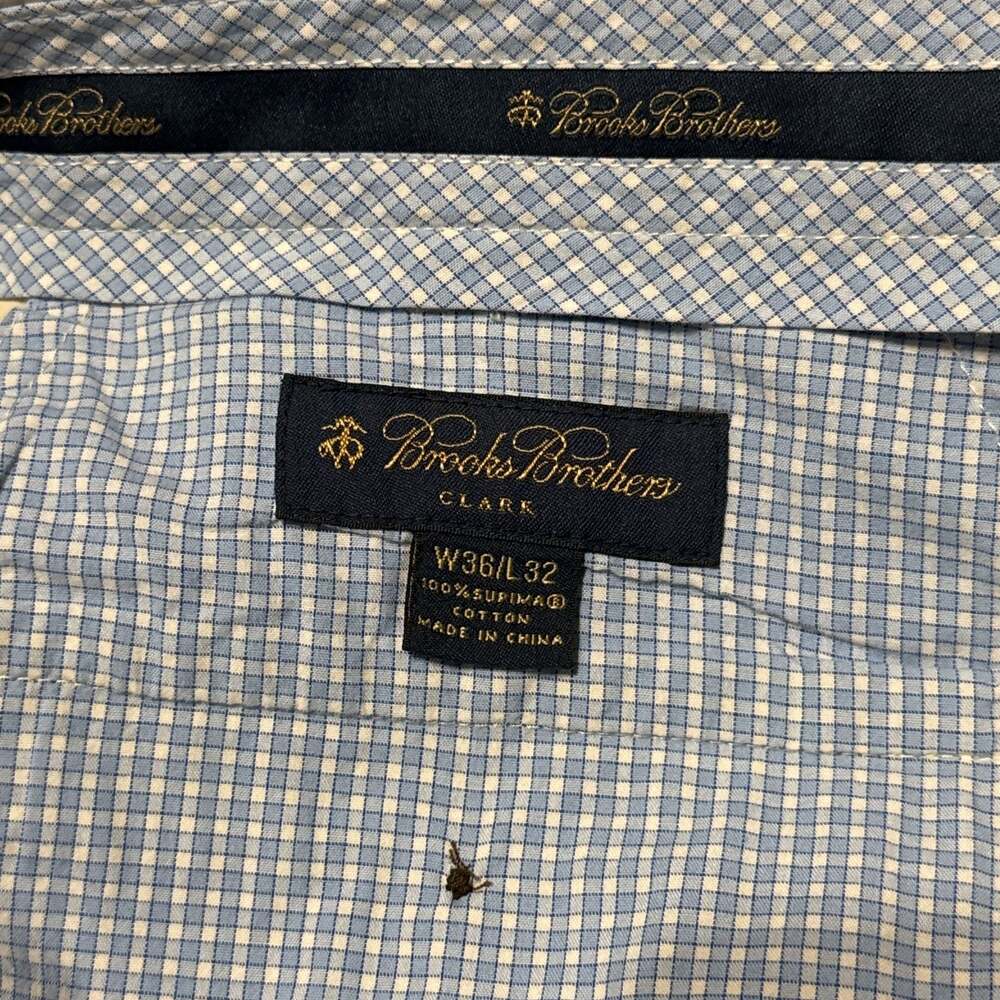 Brooks Brothers Clark Flat Front Chino Supima Cotton Pants 36x32 (Actual 36x30)